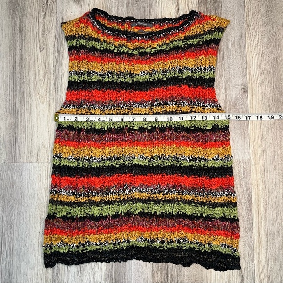 Anthropologie Multicolor Striped Audra Tank Italian Knit Top Size Large - Picture 5 of 9